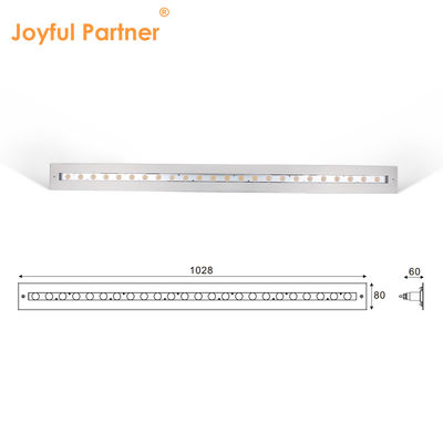 IP68 Lumière sous-marine linéaire en acier inoxydable 316 24W LED DALI Dimmable avec manchon de montage en plastique