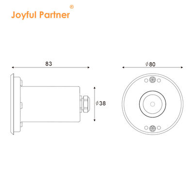 IP68 Lumières sous-marines LED en acier inoxydable 316 1W 2W Lentille asymétrique submersible
