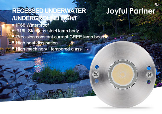 IP68 Lumières de piscine LED sous-marines Lumière submersible en acier inoxydable 316 1W 2W
