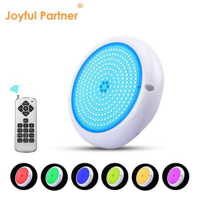 Lumières de piscine à changement de couleur ABS PC RGB Emtting 12V Entrée Surface blanche chaude montée
