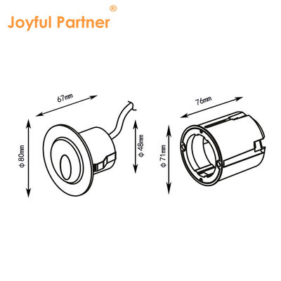 1W Aluminium de logement extérieur murale LED Lumières de couloir LED Escalier pas à pas de lumière avec IP65 étanche