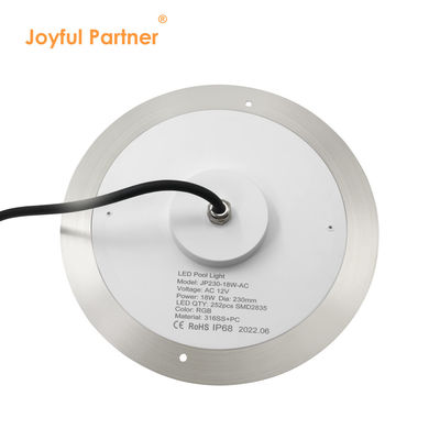 Lumière de piscine à LED Ultra Slim Résine remplie DIA230MM AC/DC12V PC Support de couverture transparente personnalisation