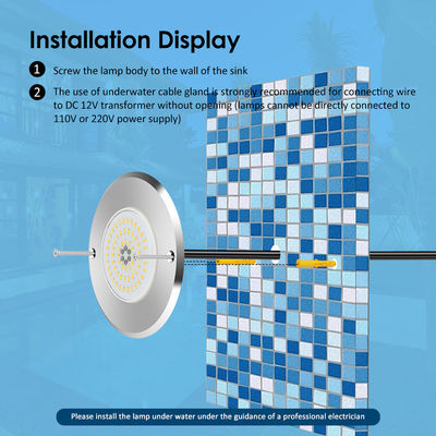 316 Lumière de bassin immersible en acier inoxydable IP68 LED SMD nageant Directeur de courant constant avec qualité garantie