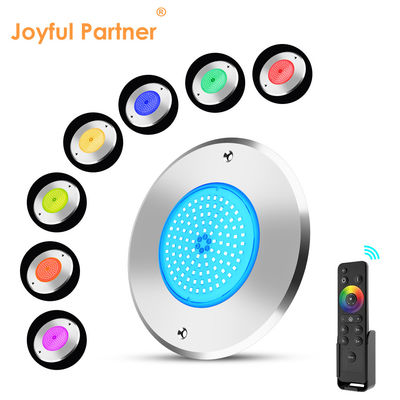 Lumière de piscine LED DIA160MM*32MM AC12V 316 en acier inoxydable avec contrôleur RGB