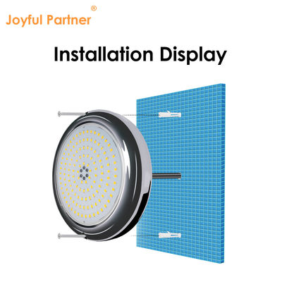 Lumières de piscine Résine remplie Forme plate RGB Surface montée SMD LED 152mm Dia