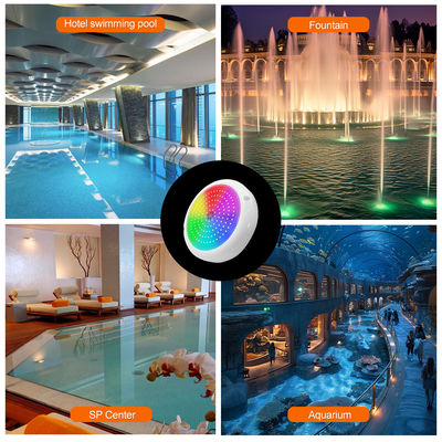 Lumières de piscine LED sous-marine PAR56 Surface de mur en béton monté avec 18 touches Télécommande