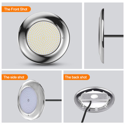 LED PAR56 éclairage de piscine 18W 35W IP68 étanche AC12V en acier inoxydable pour piscines extérieures