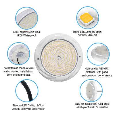 42W LED piscine sous-marine lumière Muti-Colour 230 * 35mm Avec pilote CC intégré