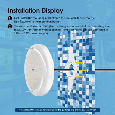 42W LED piscine sous-marine Lumière imperméable à l'eau Muti-Colour 230 * 35mm Avec pilote CC intégré