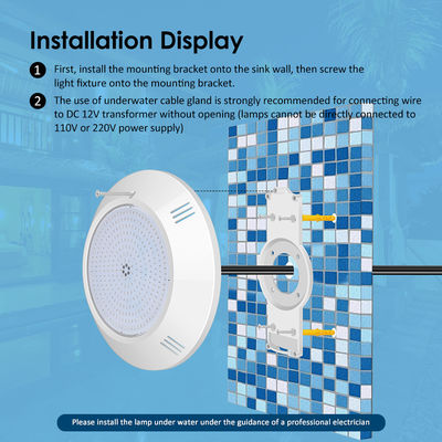 25W sous-marine de haute qualité Résine remplie 12V IP68 Blanc chaud 35W éclairage de piscine pour piscine