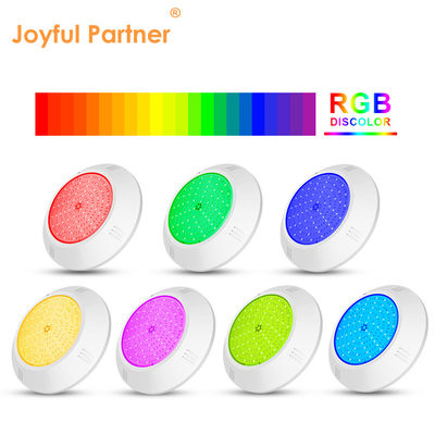Résine époxy remplie sous-marine piscine lumineuse Mur monté ABS boîtier IP68 AC12V 18W Dia 260mm