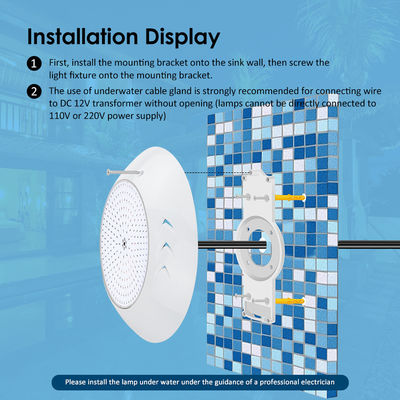 18W Par56 LED piscine à LED montée en surface LED sous-marine lumières de piscine AC 12V RGB pour les jardins de paysage hydrographique
