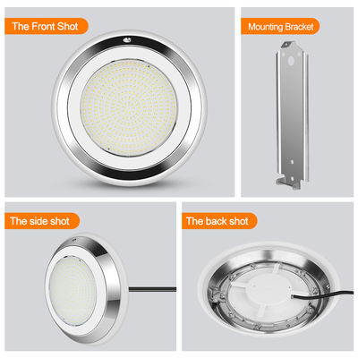 Lumière de piscine LED RGB sous-marine IP68 DIA280MM en acier inoxydable mural