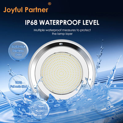 Lumière de piscine LED RGB sous-marine IP68 DIA280MM en acier inoxydable mural