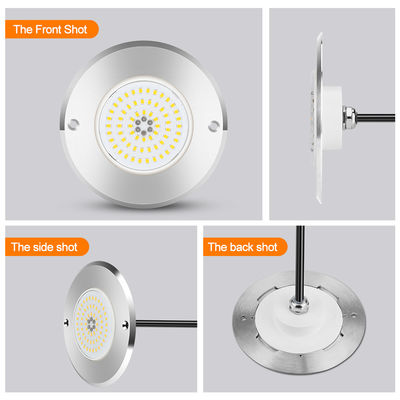 Projecteur de piscine LED RGB Par 56 6W 10W 18W 25W 35W 42W ultra mince 7,5 mm super fin rempli de résine Tension AC 12V LED SMD avec matériau SS316L