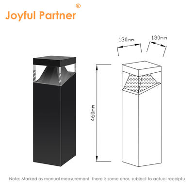 Borne lumineuse de jardin LED pour pelouse, matériau en acier inoxydable, AC 220V, anti-UV, carrée, IP65, pour cour