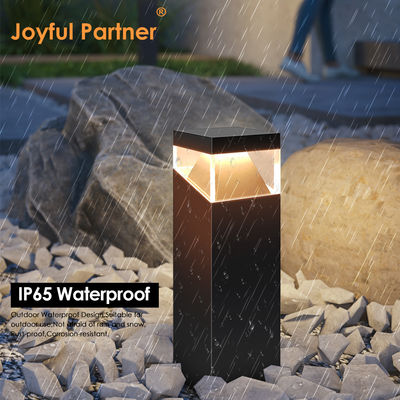 Borne lumineuse de jardin LED pour pelouse, matériau en acier inoxydable, AC 220V, anti-UV, carrée, IP65, pour cour