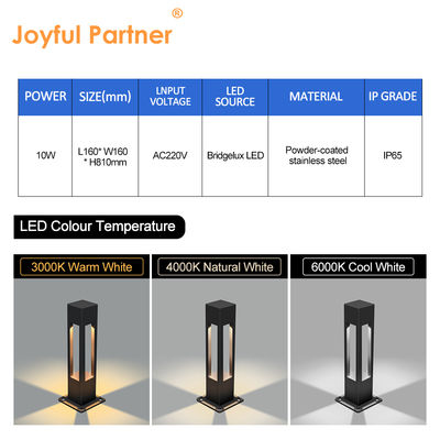 Lampes à LED en aluminium IP65 Bridgelux LED 3000K 10W H810MM avec certification CE ROHS