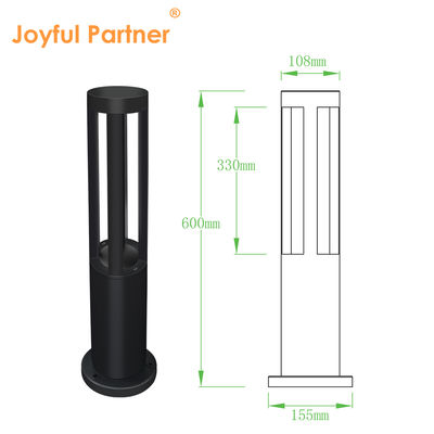 Vente à chaud IP65 Lampes de colonne de paysage imperméables à l'eau 10W Aluminium 220v à fonte sous pression avec éclairage à 360 degrés pour les chemins