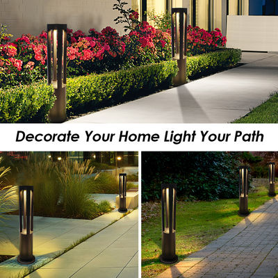 Vente à chaud IP65 Lampes de colonne de paysage imperméables à l'eau 10W Aluminium 220v à fonte sous pression avec éclairage à 360 degrés pour les chemins