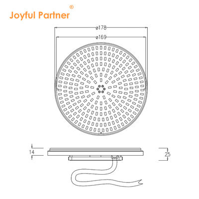 Panneau LED Source lumineuse de natation AC12V Ultra mince 18W 25W 35W Remplacement facile Bonne dissipation de chaleur