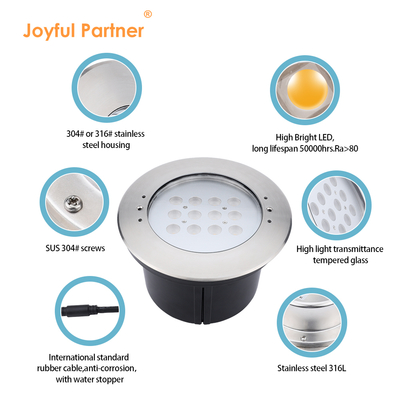 20W IP68 piscine sous-marine lumière 316 LED en acier inoxydable