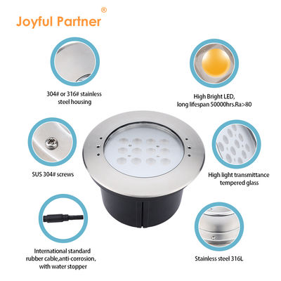 Piscine lumière sous-marine 20W IP68 316 en acier inoxydable avec contrôle DMX