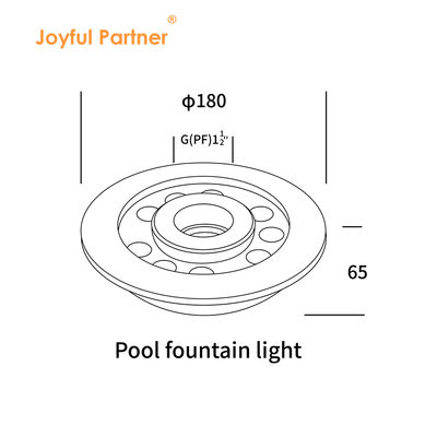 Lumière de fontaine LED IP68 36W en acier inoxydable