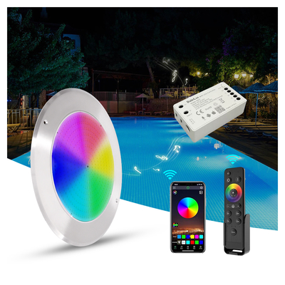 IP68 LED PAR56 Lumière de piscine RGB Changement de couleur 12VDC AC 35W DIA 280mm SMD2835 432pcs Avec le paquet de couleur