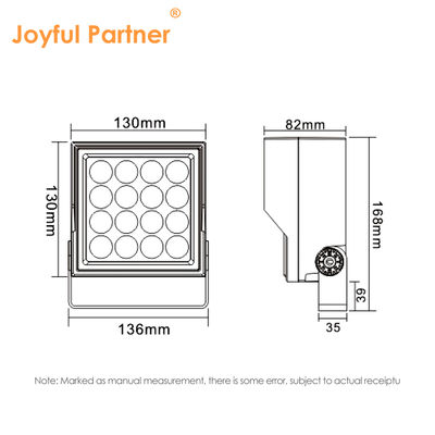 IP65 résistant à la rouille moulé sous pression étroit angle LED Floodlight16W Spot LED Façade DC24V pour mur de jardin
