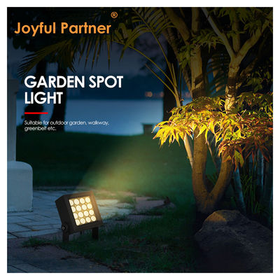 Lumière LED extérieure réglable IP65 Jardin à basse tension Spot Light Matériel en aluminium à moulage sous pression Carré 130*130mm Couleur unique 3000K