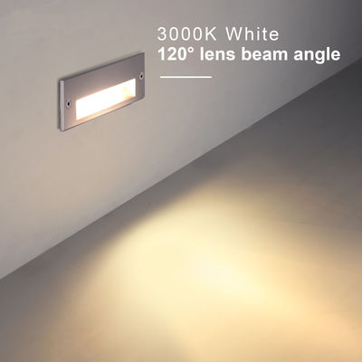 IP65 3W Lampes à pas LED montées en retrait 145*45mm Osram SMD LED mono couleur verre en aluminium avec pinces