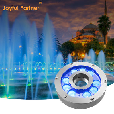 9W 18W 27W Anneau lumineux submersible pour fontaine RGB, 24VDC, couleur RGB pour application sous-marine