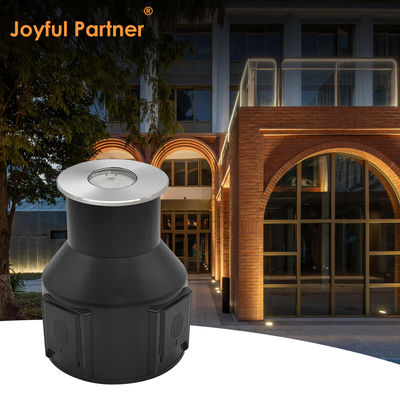 Lumière souterraine IP67 en retrait basse tension 1W 3W 3000K DC24v Forme carrée ronde avec couverture avant en acier inoxydable