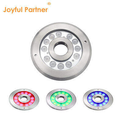 Projecteur de fontaine LED 12V 24V sous-marin IP68 en acier inoxydable, structure de jet d'eau, étanche, changement de couleur, contrôle externe