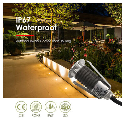 Lampe de jardin encastrée souterraine étanche en acier inoxydable LED extérieure 12V 24V 3W