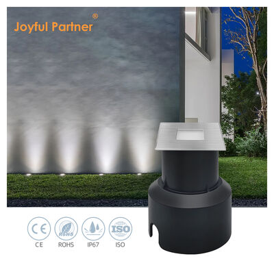 Spot encastré de sol carré LED 3W en acier inoxydable 304 ou 316, dimensions 45*45MM, boîtier en aluminium