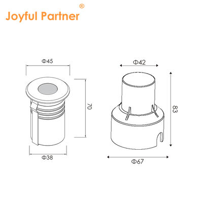 Lumière de sol en retrait SS316 IP67 CE ROHS mono couleur DC24V de fabrication chinoise