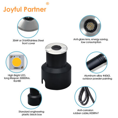 Lumière de sol en retrait SS316 IP67 CE ROHS mono couleur DC24V de fabrication chinoise