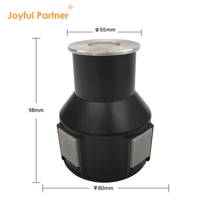 Projecteur LED encastré 1W 2W Acier inoxydable 316 Couvercle avant 100-240VAC DIA 55MM Avec boîtier arrière en plastique