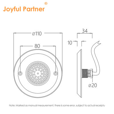IP68 PAR 56 sous-marin éclairage de piscine 6W SMD2835 Dimension 110*34MM Ultra mince 10MM