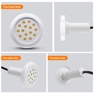 Lampe de piscine AC12V RGB sous-marine 6W SMD5050 Boîtier PC Décor avec télécommande 18 touches