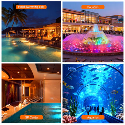 Projecteur de piscine LED, montage mural, remplissage résine, AC12V, matériau PC, 100MM, 160MM, 230MM, 6W, 10W, 12W, 18W, 25W, 30W