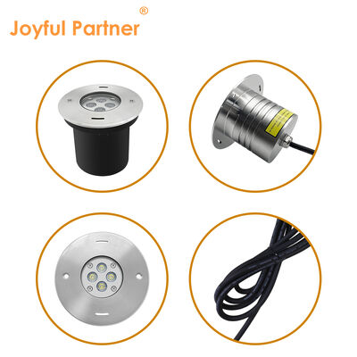 Lumière LED sous-marine DIA110MM 4W 8W DC24V 316 Couverture avant en acier inoxydable avec boîte noire en plastique