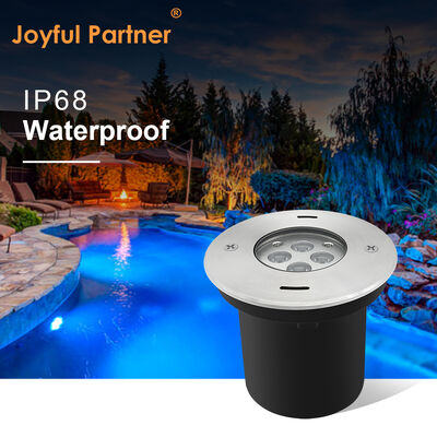 Lumière LED sous-marine DIA110MM 4W 8W DC24V 316 Couverture avant en acier inoxydable avec boîte noire en plastique