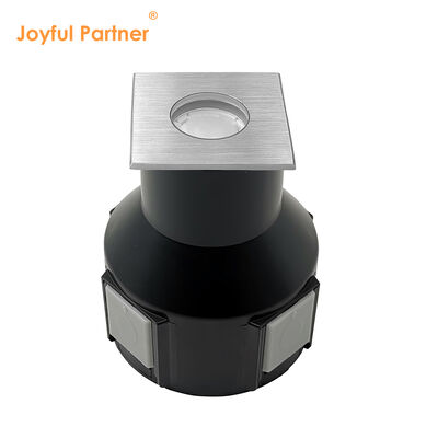 Éclairage LED encastré angle de faisceau 8 degrés DC24V 3W 3000K 50*50MM avec corps en aluminium IP67