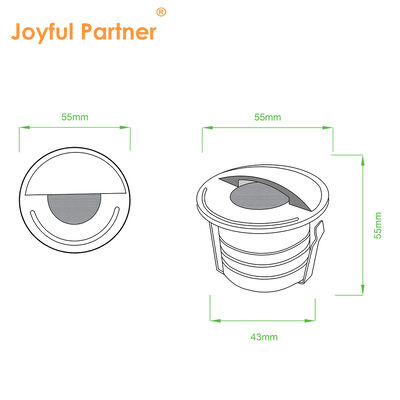 Lumières souterraines LED 3W AC 85-265V 1/2/3/4 L'objectif optique côté DIA55MM*H55MM avec câble d'alimentation 0,5M