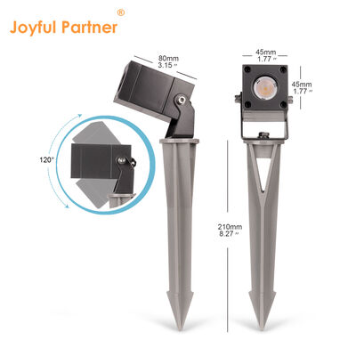 Lumières de jardin LED 2W CREE LED IP65 imperméable à l'eau DC24V Anodisation en aluminium Surface du corps montée au sol