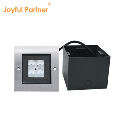 Square Steel Inground Up Light AC100-240V 4*2W LED 316 Trim en acier inoxydable avec 0.5M câble électrique