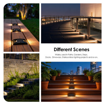 Appliques d'extérieur fines à émission latérale, vue latérale une ou deux faces, IP67, montage en surface, LED SMD2835, 100*100MM, aluminium pur 6063